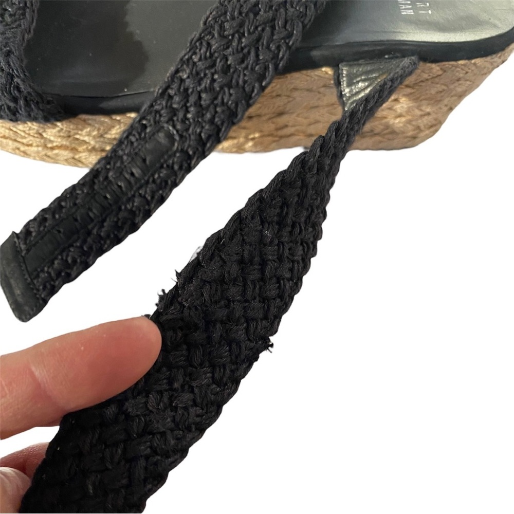 Stuart Weitzman, black and tan espadrilles size 10 - Picture 13 of 13